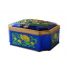 Elegant Flowers Pattern Tea Tin Box