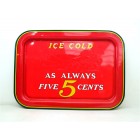 Red Lunch Baby Metal Tin Tray