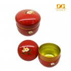 Red Oval Earings Storage Tin Box, Chinese Style Tin Box, Gift Tin Box