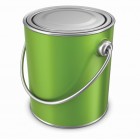 Green Paint Tin Can