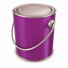 Purple Paint Tin Can