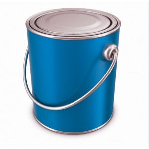 Blue Paint Tin Can