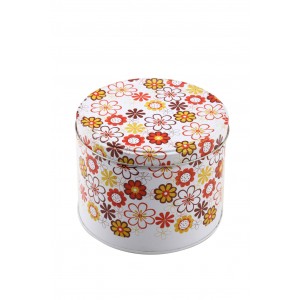 Colorful Flower Pattern Gift Tin Box